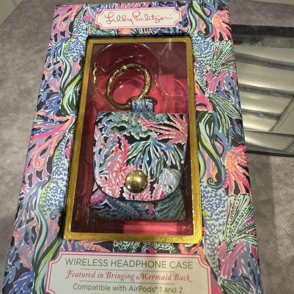 Lilly Pulitzer Colorful Wireless‎ Headphone Case for Air Pods 1 & 2